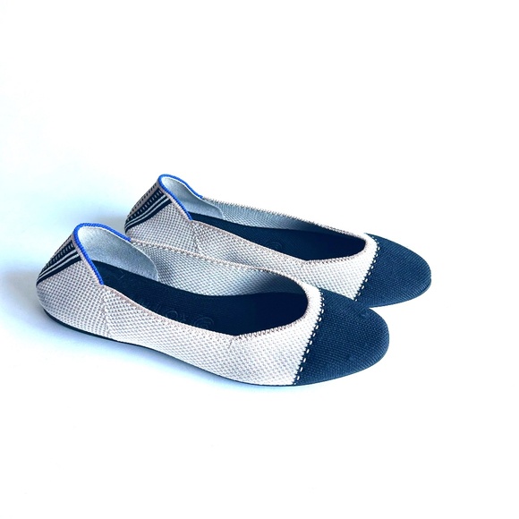 Rothy’s Cream Black Textile Flats size 8 - Picture 1 of 14